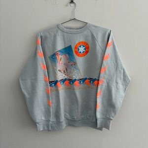 Vintage Alore Winter Program Tour Ski Sweatshirt Mens Medium Blue Orange